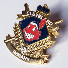 Vintage 1994 Cleveland Indians / Guardians Chief Wahoo Crest Lapel Pin MLB