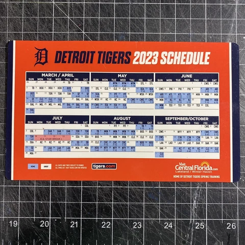 Detroit Tigers 2023 Magnet Schedule SGA Cover