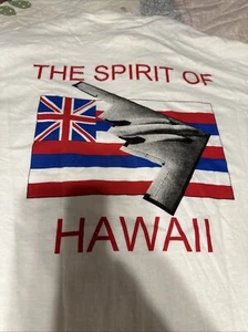 Vintage Hanes B-2 Bomber The Spirit Of Hawaii T Shirt Single Stitch XL NWOT 90’s - Picture 1 of 8