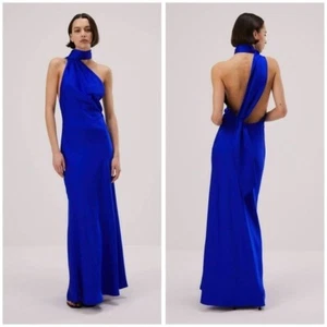 New Misha Alastair Maxi Dress - Electric Blue Size Large - Picture 1 of 7