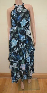 Lipsy Benedicte Floral Hi Low Tiered Midaxi Dress Sz UK 10 12 14 reg & Petite - Picture 1 of 5