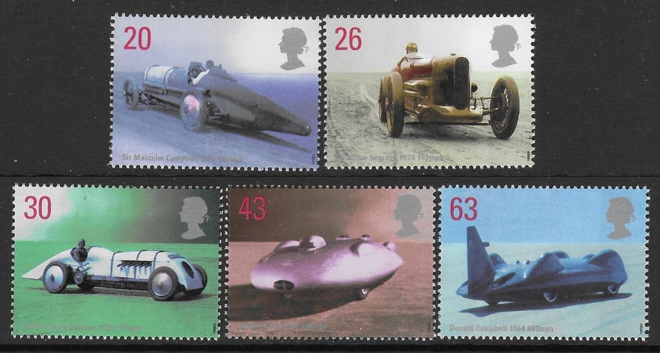 GB 1998 British Land Speed Record Holders set cars SG 2059-2063 MNH mint - Image 1 of 1