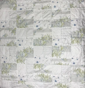 Simply Shabby Chic Quilt Embroidered British Rose Ruffle Patchwork Coverlet Twin - Picture 1 of 13