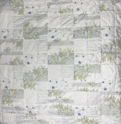 Simply Shabby Chic Quilt Embroidered British Rose Ruffle Patchwork Coverlet Twin - Image 1 of 4