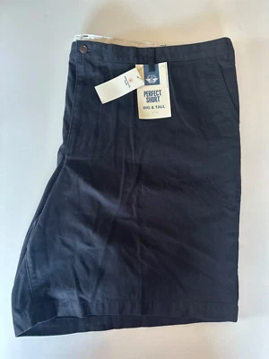Dockers Men's Perfect Shorts Classic Fit Black Size W56 Inseam 10 in - Image 1 of 4