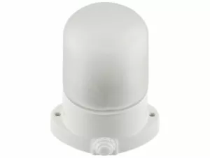 Porzellan Saunaleuchte mit Glaskuppel I Retro Saunalampe E27 IP54 Pressglas - Bild 1 von 7