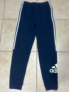 Adidas Boys Youth Pants Core Badge 3-Stripe Joggers Blue Size XL (18/20) AK5798 - Picture 1 of 9