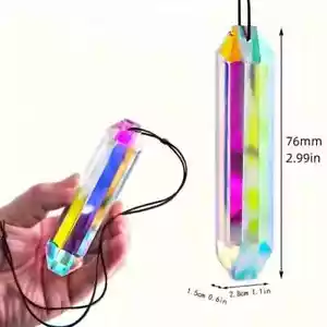 Crystal Prism Suncatcher Hanging Glass Prism 75mm Long - Free Post - Picture 1 of 7
