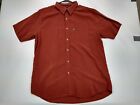Mens The North Face Short Sleeve Button Up Shirt Size Xl Rust
