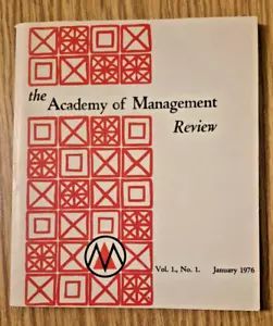 The Academy Of Management Review, Vol. 1, No. 1 - Picture 1 of 3