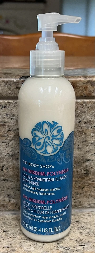 Loción corporal con flores The Body Shop Spa Wisdom Polynesia Lotus Frangipani 8,4 OZ Foto 1 de 1