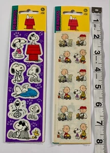 Lote de 2 paquetes de pegatinas vintage de Sandylion Peanuts Snoopy y Charlie Brown selladas - Imagen 1 de 4