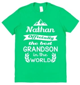 Camiseta Personalizada Oficialmente El Mejor Nieto Regalo para Nieto Presente Idea - Imagen 1 de 8