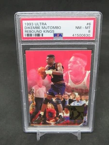 1993-94 FLEER ULTRA DIKEMBE MUTOMBO REBOUND KINGS #6 PSA 8 DENVER NUGGETS MB6 - Picture 1 of 2