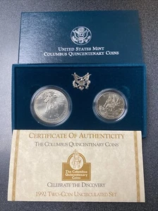 1992-D Columbus - MS - 2 Coins Set  - Picture 1 of 3