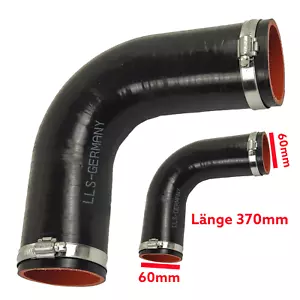 Universal Turboschlauch Ladeluftschlauch 90 Grad 60mm 370mm Silikonschlauch - Bild 1 von 3
