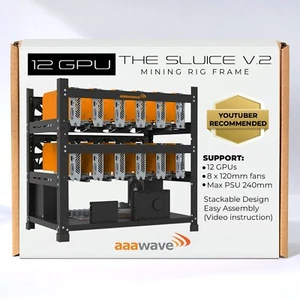 AAAwave The Sluice V2 12GPU Open Frame Mining Rig Frame Chassis - Picture 1 of 8