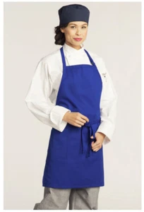 Bib Apron, 2 Pockets, Adjustable Neck, Color: Royal, Size: 23"W x 30"L - 3016 - Picture 1 of 1