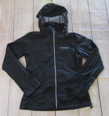 Columbia Switchback III Black Windbreaker Rain Jacket Hooded Packable Womens Sm - Image 1 of 4