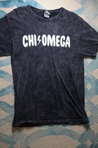 Chi Omega Mineral Washed Gray Short Sleeve Tshirt, Size Medium - Picture 1 of 2