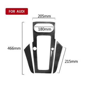 3Pcs Carbon Fiber Console Gear Shift Box Panel Cover Trim Fits Audi A3 14-18 RHD - Picture 1 of 6