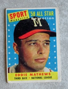 Eddie Mathews - 1958 Topps All Star #480 - Milwaukee Braves - Bild 1 von 2