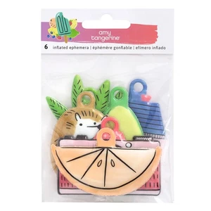 Amy Tan Stay Sweet Inflated Ephemera Die-Cuts 6/Pkg-Double-Sided - 3 Pack - Picture 1 of 1