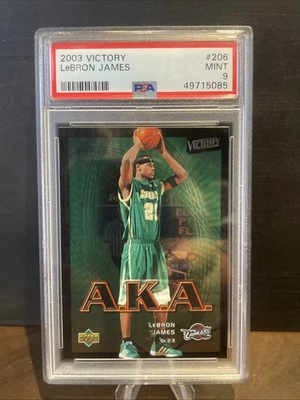 LeBron James Rookie Card 2003-04 Victory #206 PSA 9 - Image 1 of 2