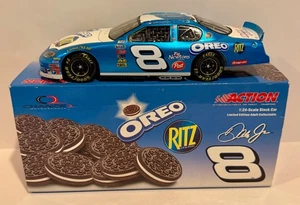 2004 Dale Earnhardt Jr Oreo Ritz Blue #8 Signed Auto 1/24 Diecast Car W/ COA - Picture 1 of 2