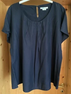 BODEN England Bluse Hängerchen XXL 48 Marine Blau Dots Seidenmix TOP - Bild 1 von 6