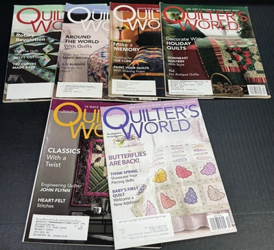 Quilter's World Magazine Lot of 6 Issues 2005-2010 Quilt Quilting Craft - Image 1 of 4