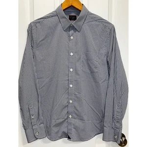 UNTUCKit Mens Large Slim Fit Black White Checkered Button Down Shirt - Picture 1 of 3