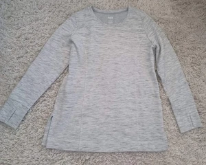 Túnica para mujer Duluth Trading Co grande gris manga larga bolsillos mezcla de algodón - Imagen 1 de 5
