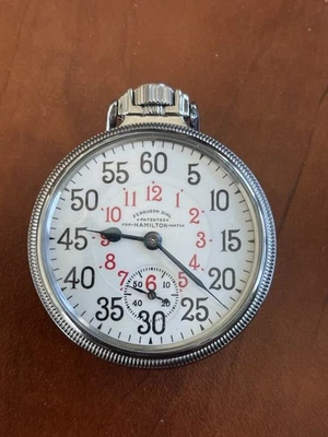 1930 Hamilton 992, Ferguson Dial, Mainliner display case railroad  pocket watch - Image 1 of 4