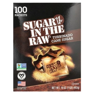Sugar In The Raw®, Turbinado Cane Sugar, 100 Packets, 16 oz (453 g) - Picture 1 of 3
