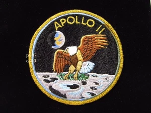 NASA Apollo 11 Eagle Moon Landing Space Mission 4" Crew Patch Vintage 70s Badge - Picture 1 of 4
