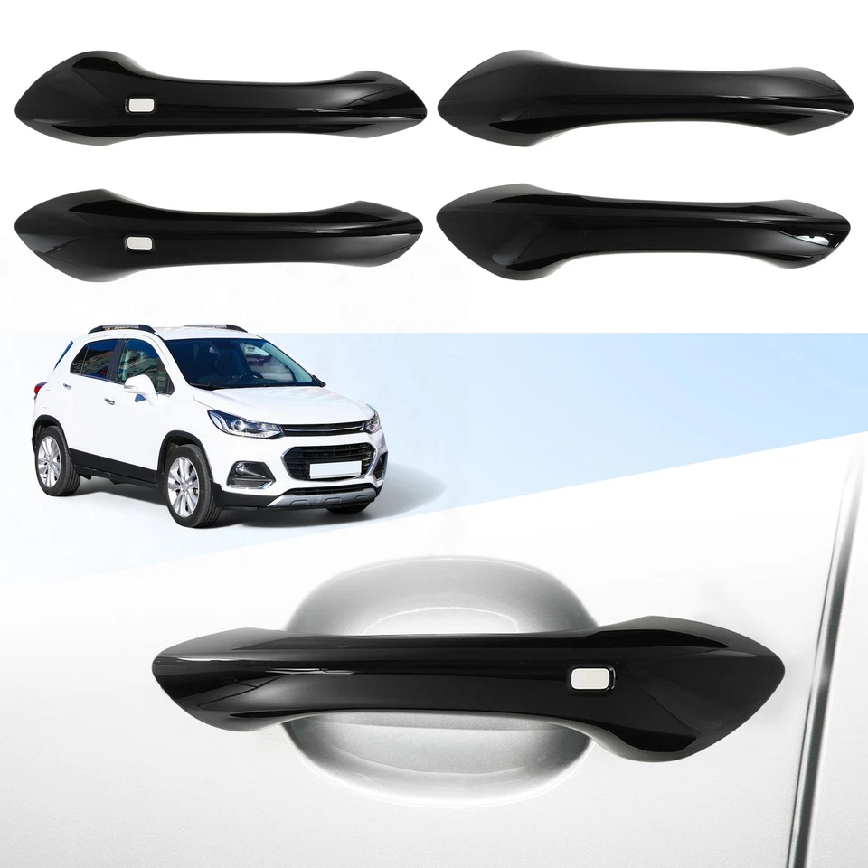 Protector de cubierta de manija de puerta para Chevrolet Trax 2024-2025 negro brillante Foto 1 de 4