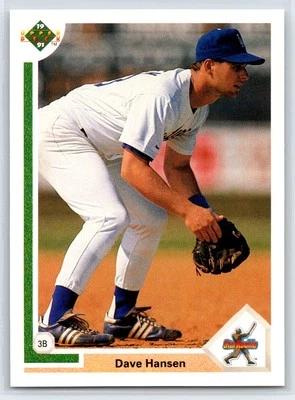 1991 Upper Deck Dave Hansen Rookie Los Angeles Dodgers RC #4 - Image 1 of 2