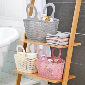 Foldable Small Hollow Basket Plastic Sundries Storage Basket - Picture 1 of 10