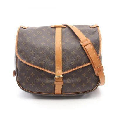 Bolso de Hombro LOUIS VUITTON Saumur 35 M42254 Monograma Lona Cuero Marrón Usado Foto 1 de 4
