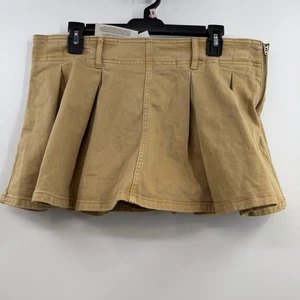 American Eagle Stretch Plissee Mini Skort Gr. 10 Neu mit Etikett Mid Rise hellbraun - Bild 1 von 9