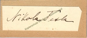 Original Autogramm Nikola Tesla (1856-1943) /// Autograph signiert signed signee - Picture 1 of 3