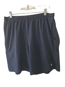 VTG Champion Authentic 90s Men’s Navy Athletic Gym Shorts With Pockets - Sz XL - Picture 1 of 19
