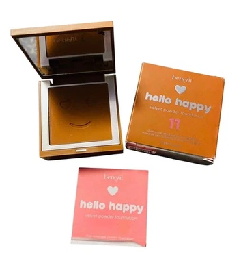 BENEFIT Hello Happy Velvet Powder Foundation #11 0.25oz/7g Dark Neutral - Image 1 of 4