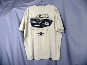 Chevrolet Silverado 1985 Square Body T Shirt GM Official Mens XL Tan 100% Cotton - Picture 1 of 5
