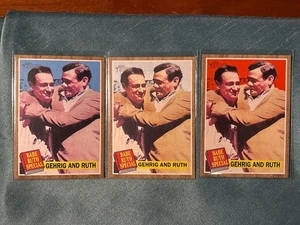 2011 Topps Heritage *RARE Color Variant SET* 1962 Babe Tribute *Gehrig & Ruth* - Picture 1 of 8