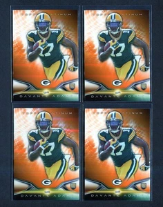 FOUR (4) 2014 Topps Platinum - #107 Davante Adams [Orange Refractor] RC Lot - Picture 1 of 2