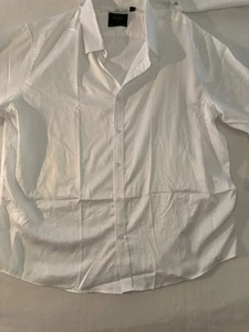 Flex Men's Dress Shirt White Button Up Luxury Collection New 2XL NWOT - Picture 1 of 7