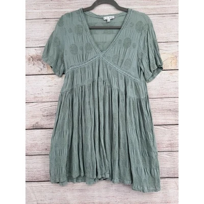 Miou Muse V-Neck Shift Mini Dress Women's Size Small Green - Image 1 of 4