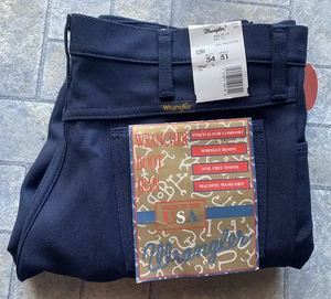 New Deadstock Wrangler Wrancher Regular Fit Boot Cut Black Pants 82NV Mens 34x31 - Picture 1 of 14